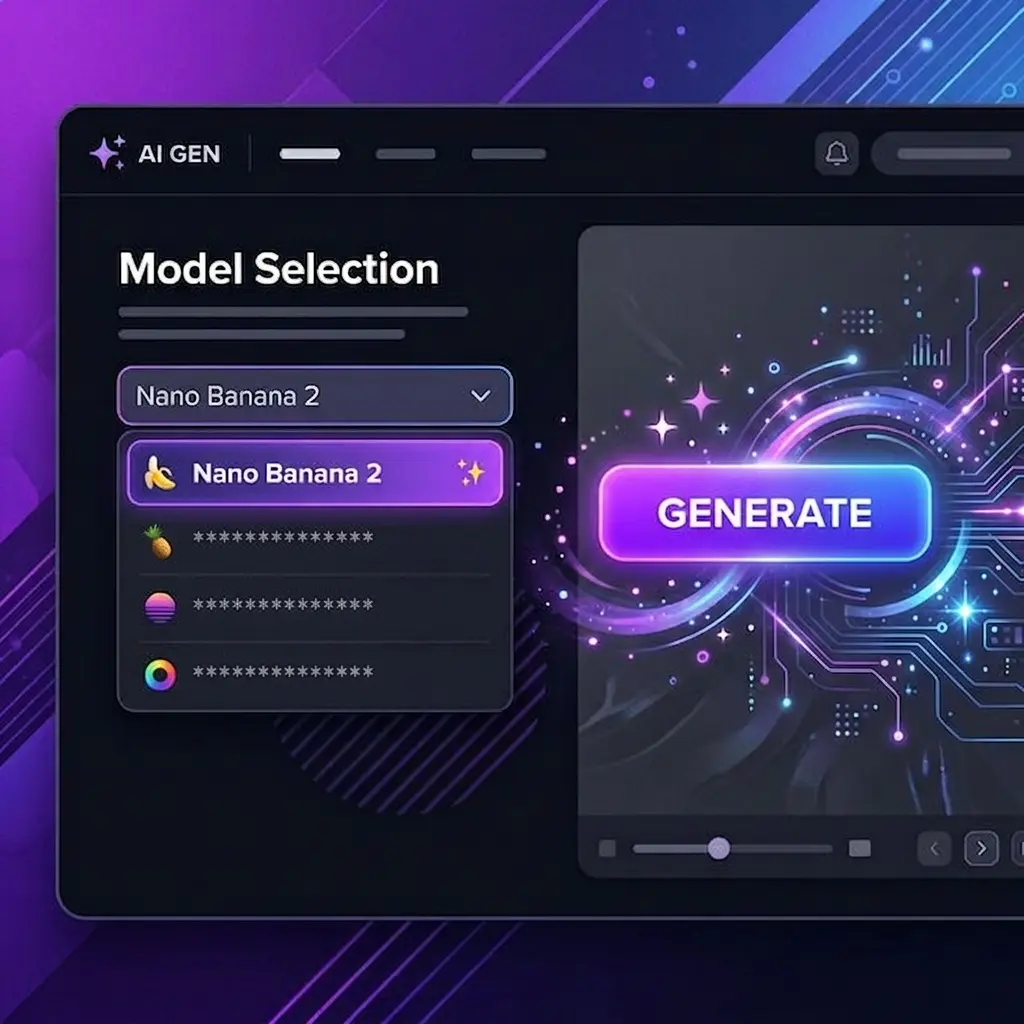 Select Nano Banana 2 model and generate image on this platform