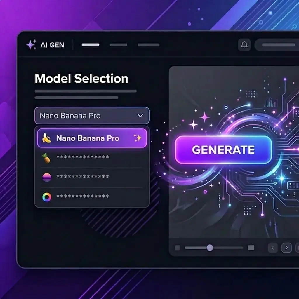 Select Nano Banana Pro model and generate image on this platform